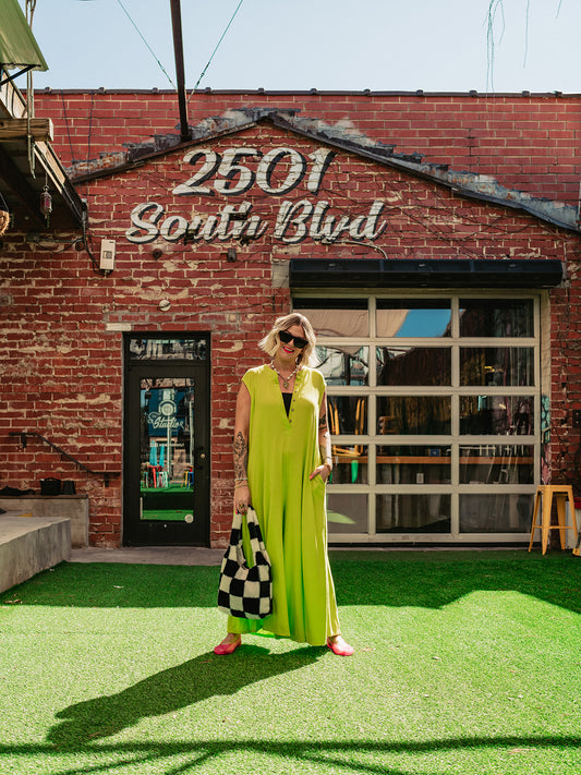 DAY TRIP WIDE LEG JUMPSUIT IN LIME PUNCH