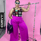 CURVY: GOOD GIRL WIDE LEG PANTS IN FESTIVAL FUCHSIA