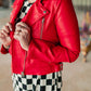 *JUST RESTOCKED!* FLAVOR OF THE WEEK MOTO JACKET IN VERY CHERRY