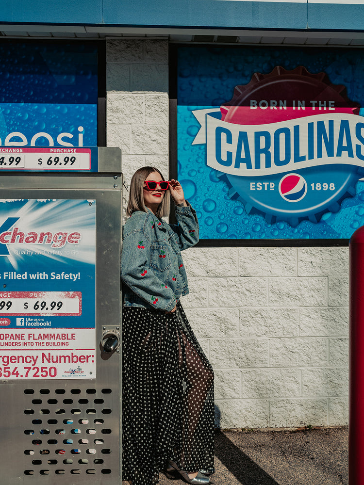 ELECTRIC CHERRY DENIM JACKET