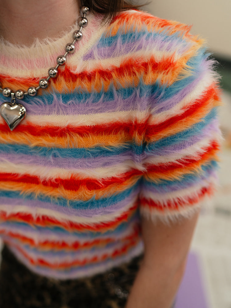 LOVE ME LOUD STRIPED SWEATER TOP