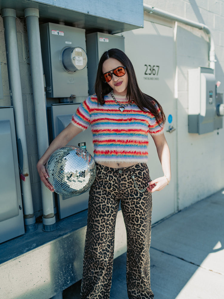 LOVE ME LOUD STRIPED SWEATER TOP