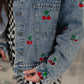 ELECTRIC CHERRY DENIM JACKET