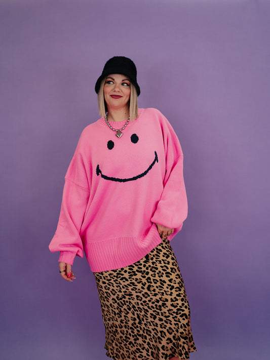 YOU MAKE ME SMILE OVERSIZED SWEATER *S-XL!*