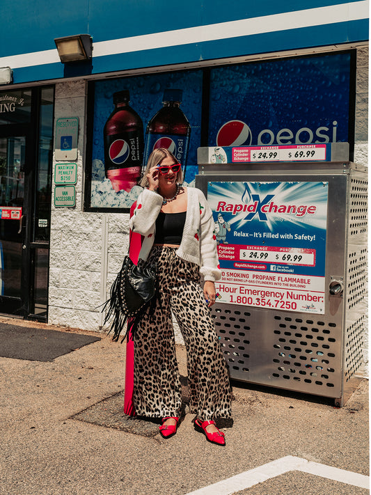 RUNNING WILD LEOPARD PRINT PANTS