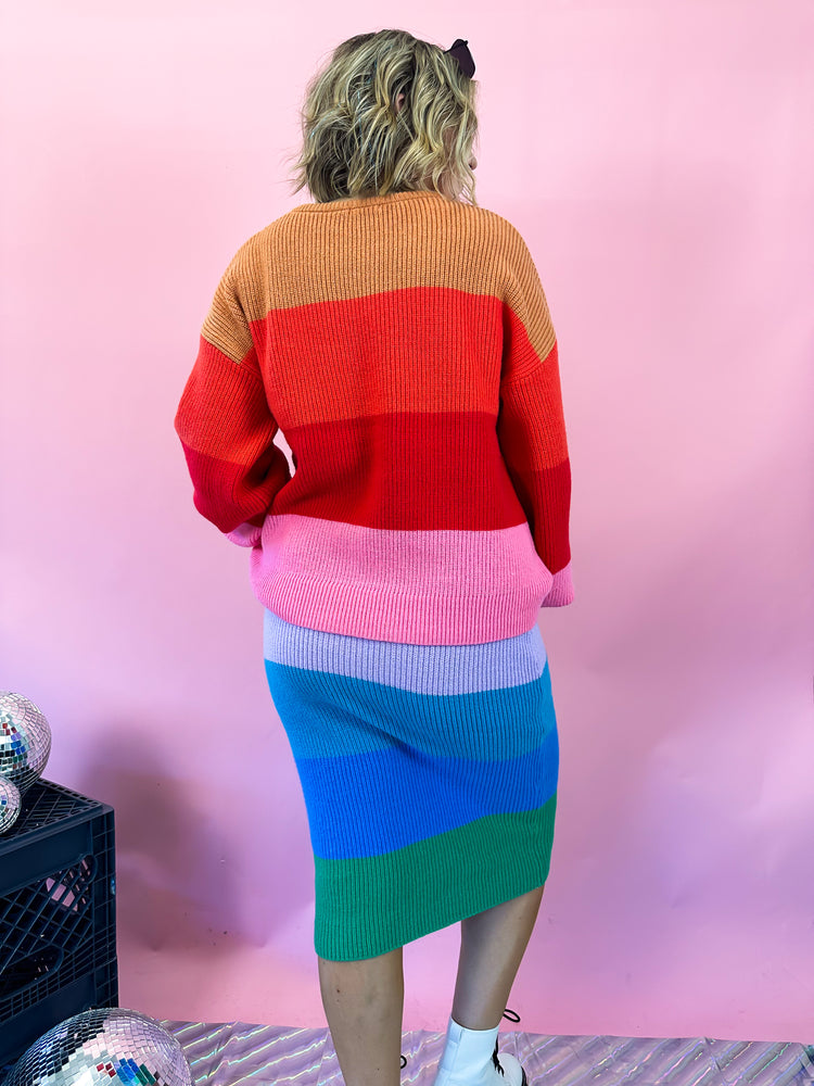 RAINBOW SORBET MATCHING SKIRT SET