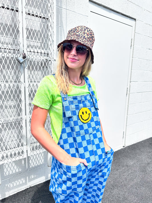 LIFE IS A MIXTAPE CHECKERED OVERALLS