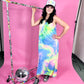 SUMMER MOON TIE DYE MAXI DRESS IN COTTON CANDY