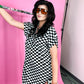 ELDER EMO CHECKERED SHIRT DRESS