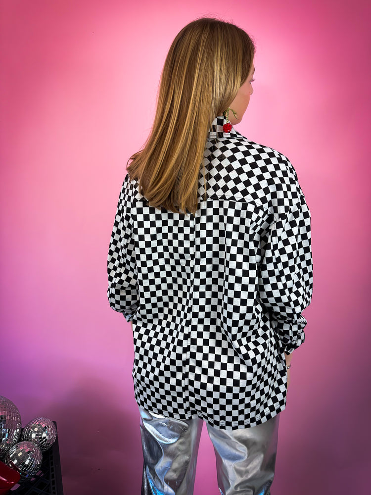 NO RULES CHECKERED PRINT SHACKET