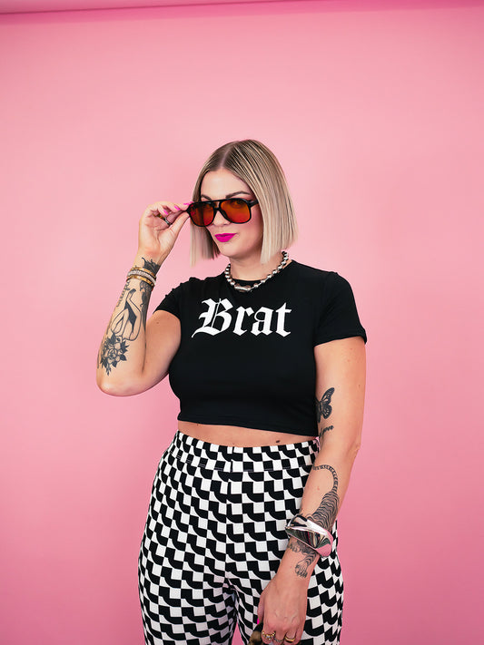 IT'S A BRAT SUMMER CROPPED TEE S-XL