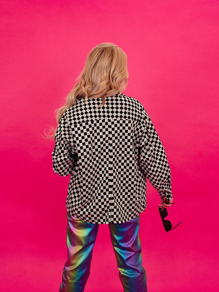 NO RULES CHECKERED PRINT SHACKET