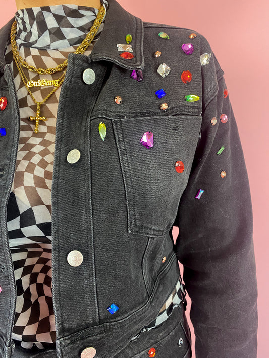 BEJEWELED LUXE DENIM JACKET